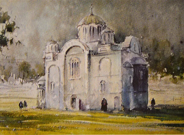 Manastir sveti arhangeli kod prizrena crtež